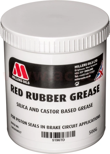 MILLERS Red Rubber Grease 500 g, vazelína na rastlinnej báze na kontakt s gumou
