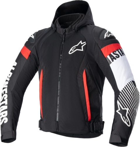 Bunda ZACA AIR WATERPROOF, ALPINESTARS (černá/bílá/červená fluo) 2024