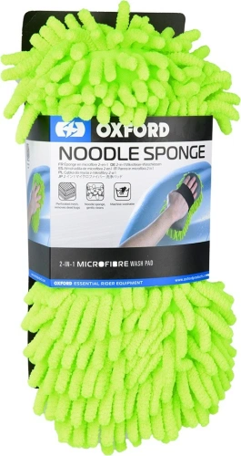 Umývacia huba NOODLE SPONGE, OXFORD (mikrovlákno, zelená fluo)
