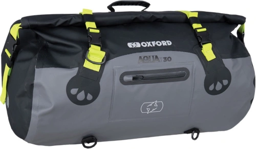 Vodotesný vak Aqua T-30 Roll Bag, OXFORD (čierny / sivý / žltý fluo, objem 30 l)