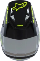 Přilba S-M3 RADIUM, ALPINESTARS, dětská (šedá mat/žlutá fluo/černá) 2025 (6)