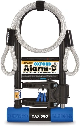 Zámok U profil Alarm-D Max DUO, OXFORD (integrovaný alarm, 306mm x 173mm, priemer čapu 14 mm)