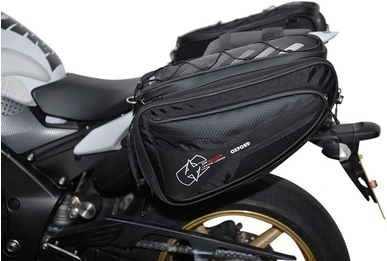 Bočné textilné tašky na motorku OXFORD P50R - čierne, objem 50l