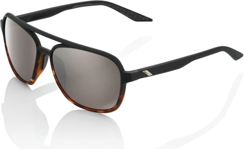 Slnečné okuliare KASIA Soft Tact Black/Havana, 100% - USA (HIPER strieborné sklo)