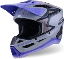 Přilba S-M3 edice JETT LAWRENCE, ALPINESTARS, dětská (šedá/fialová/černá) 2026