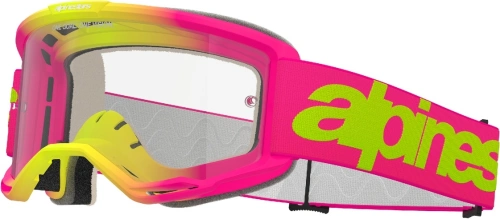 Brýle VISION 5 WORDMARK, ALPINESTARS (růžová/žlutá fluo, čiré plexi) 2025