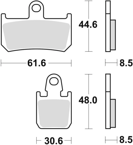 Brzdové doštičky, BRAKING (sinterová zmes CM55) 2 ks v balení M501-229