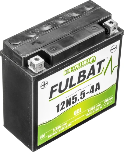 Batéria 12V, 12N5.5-4A GEL, 12V, 5.5Ah, 55A, bezúdržbová GEL technológia 135x60x130 FULBAT (aktivovaná vo výrobe) M310-204