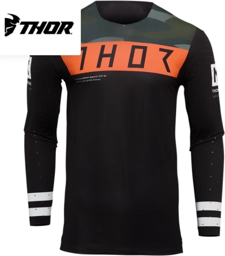 MX dres Thor Prime Status (čierna/oranžová/camo)