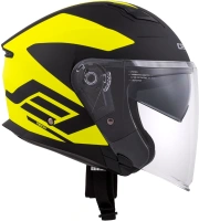 Prilba Jet Tech Corso, CASSIDA (čierna matná / žltá fluo, veľ. XS) (2)
