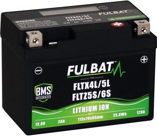 Lítiová batéria LiFePO4 YTX4L-BS FULBAT 12V, 1,6Ah, 110A, 0,36 kg, 113x70x85 mm nahrádza typy: (CTZ5S-BS, CBTX4L-BS, CBTX5L-BS) M311-017
