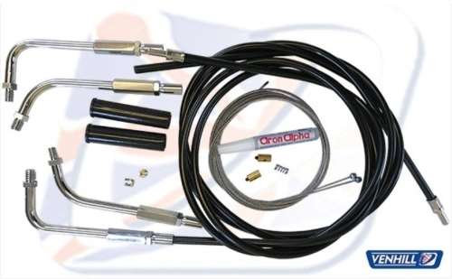 Throttle cable kit Venhill U01-4-403 čierny threaded