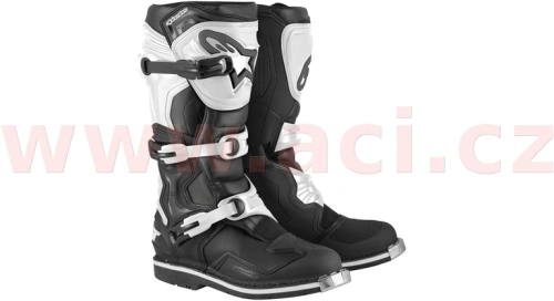 Pevné enduro topánky Tech 1, ALPINESTARS - biele / čierne