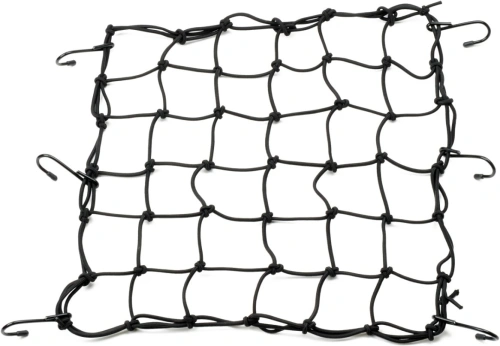 Pružná batožinová sieť s kovovými háčikmi, Daytona (40 x 40 cm, čierna)