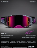 Brýle SUPERTECH limitované edice LONE, ALPINESTARS (fialová camo, zrcadlové růžové plexi) 2026 (13)
