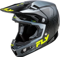 Přilba FORMULA S CARBON, FLY RACING - USA (šedá/hi-vis)