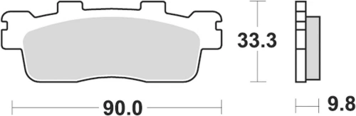 Brzdové doštičky, BRAKING (semi-metalická zmes SM1) 2 ks v balení M501-195