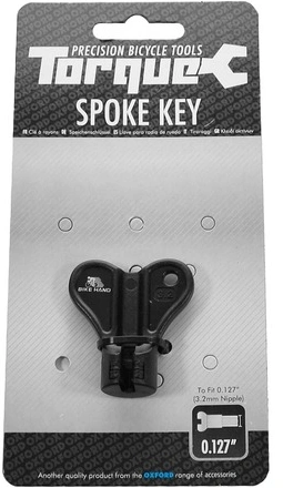 Kľúč na predopnutie drôtov kolies TORQUE, OXFORD (čierny, na doťahovanie niplov 3,2 mm/0,127")