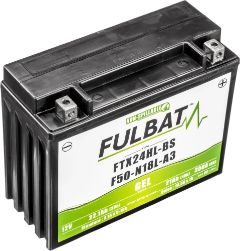 Batéria 12V, FTX24HL-BS / F50-N18L-A3 GEL, 21Ah, 350A, bezúdržbová GEL technológia 205x87x162 FULBAT (aktivovaná vo výrobe) M310-226