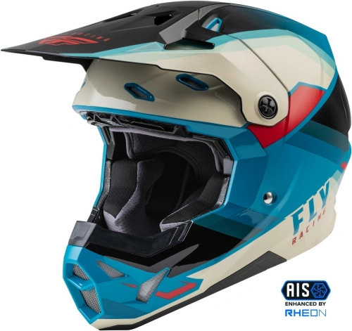 Přilba FORMULA CP, FLY RACING - USA (černá/šedá/tyrkysová)