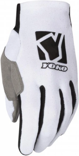 Motocrossové rukavice YOKO SCRAMBLE biela / čierna