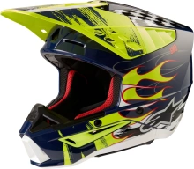 Přilba S-M5 RASH, ALPINESTARS (tmavě modrá/žlutá fluo) Přilba S-M5 RASH, ALPINESTARS (tmavě modrá/žlutá fluo)