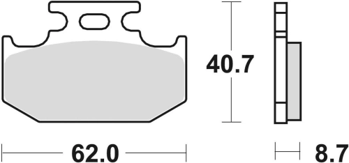 Brzdové doštičky, BRAKING (semi-metalická zmes SM1) 2 ks v balení M501-129
