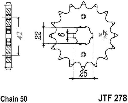 Reťazové koliesko JTF 278-15 15 zubov, 530