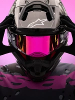 Brýle SUPERTECH limitované edice LONE, ALPINESTARS (fialová camo, zrcadlové růžové plexi) 2026 (5)