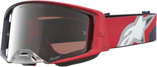 Brýle SUPERTECH HITEN, ALPINESTARS (černá/červená, zrcadlové stříbrné plexi) 2027