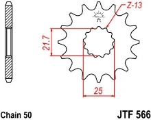 Reťazové koliesko JTF 566-15 15 zubov, 530