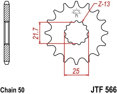 Reťazové koliesko JTF 566-15 15 zubov, 530