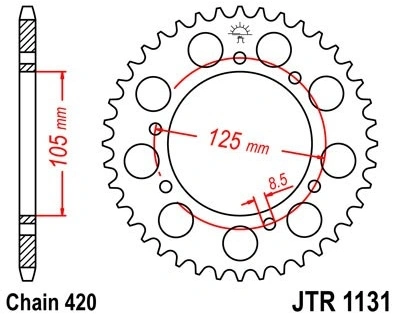 Reťazová rozeta JTR1131-60 60 zubov, 420