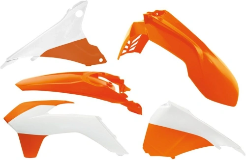 Sada plastov KTM, perách (oranžovo-biele, 5 dielov, vr. Krytov vzduch filtra) M400-472