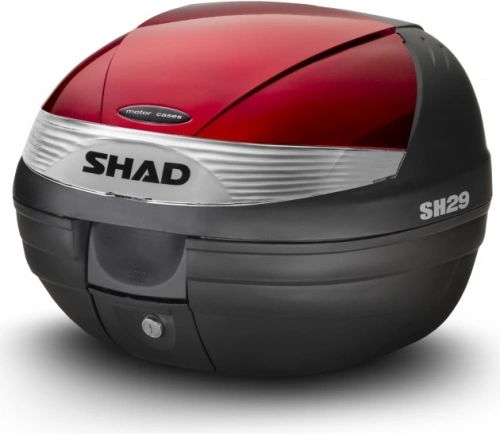 Vrchný kufor na motorku s farebným krytom SHAD SH29 červená