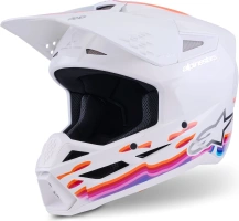 Přilba S-M3 FORCE, ALPINESTARS (bílá/žlutá/růžová/fialová) 2026 Přilba S-M3 FORCE, ALPINESTARS (bílá/žlutá/růžová/fialová) 2026