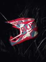 Přilba SUPERTECH S-M7 limitovaná edice BEAST COAST, ALPINESTARS (šedá/černá/oranžová) 2026 (30)