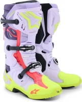 Boty TECH 10 SUPERVENTED, ALPINESTARS (fialová/žlutá fluo/růžová) 2026 Boty TECH 10 SUPERVENTED, ALPINESTARS (fialová/žlutá fluo/růžová) 2026