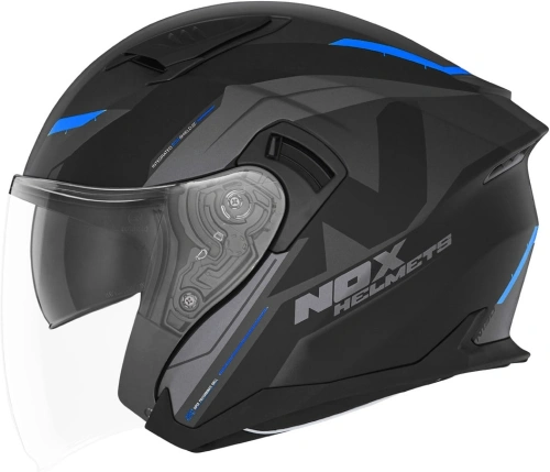 Přilba N130 KLINT, NOX (černá matná,modrá, vel. XS)