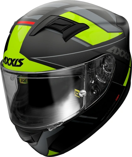 Integrální helma AXXIS GP RACER SV FIBER TECH matná fluo žlutá