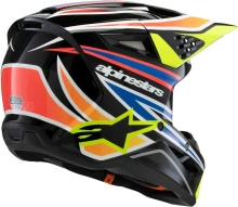 Přilba S-M3 WURX, ALPINESTARS, dětská (černá/žlutá fluo/modrá/červená) 2025 (3)