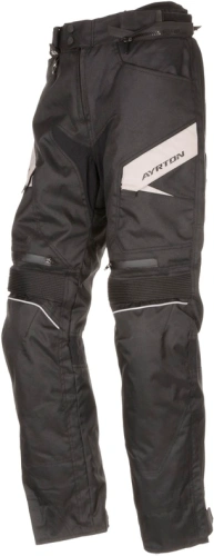 Nepromokoavé, priedušné a predĺžené nohavice na motorku Ayrton Brock - čierne / sivé - XXL (110)