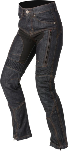 Dámske kevlarové jeansy na motorku Ayrton Date s chráničmi kolien, modrá