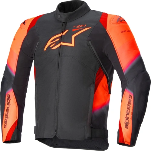 Bunda T-SP 1 2 WATERPROOF, ALPINESTARS (černá/červená fluo) 2024