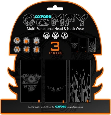 Nákrčníky Comfy Harley Graphics, OXFORD (sada 3 ks)