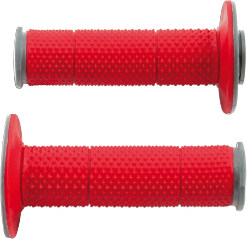 Gripy Full Diamond (dvojvrstvové, extra mäkké), RTECH (červeno-šedé, pár, dĺžka 116 mm) M003-36