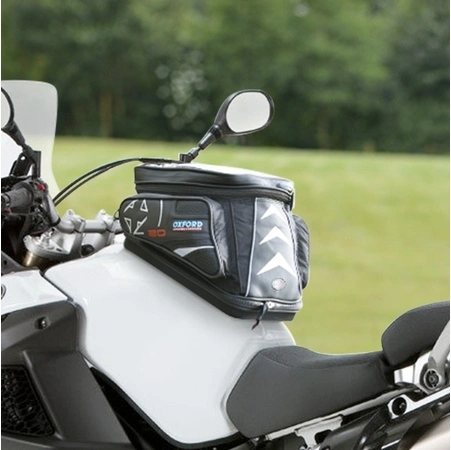 Tankbag na motocykel X20 Adventure QR, OXFORD (čierny, s rýchloupínacím systémom na viečka nádrže, objem 20 l)