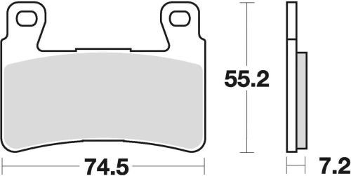 Brzdové doštičky, BRAKING (semi metalická zmes CM66) 2 ks v balení M501-298