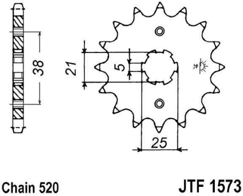 Reťazové koliesko JTF 1573-13 13 zubov, 520
