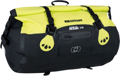 Vodotesný vak Aqua T-70 Roll Bag, OXFORD (čierny / žltý fluo, objem 70 l)